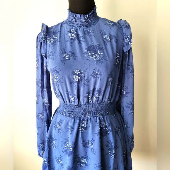 Floral Print Ruffled Mini Dress - Picture 7 of 13